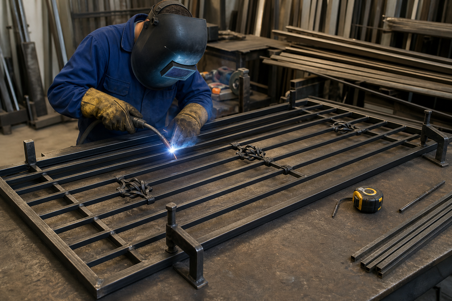 Residential window grill fabrication